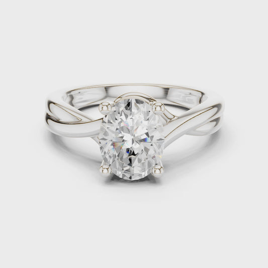 Elsa Rose Elegance Oval Diamond Twist Ring