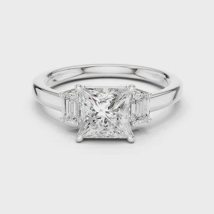 Kiama Princess -Cut Three-Stone Diamond Ring