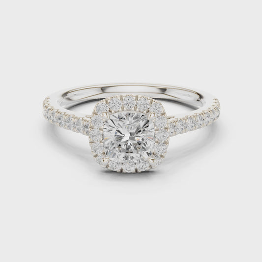 Cushion Halo Ring