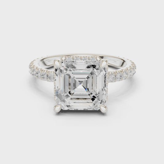 Pace Royal Halo Asscher Diamond Ring