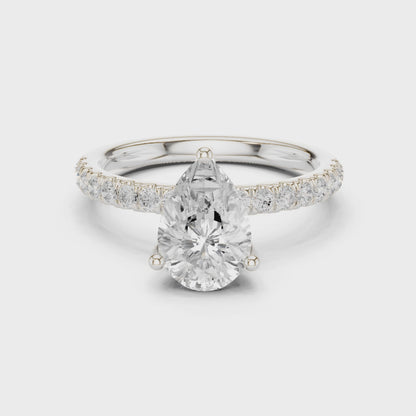Hope Celeste Pavé Pear Diamond Ring