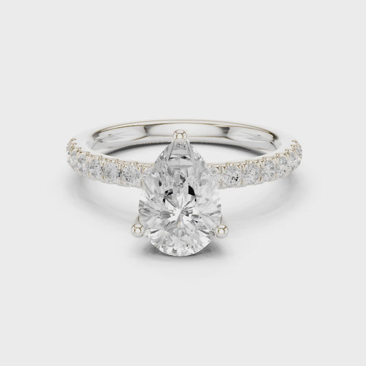Hope Celeste Pavé Pear Diamond Ring