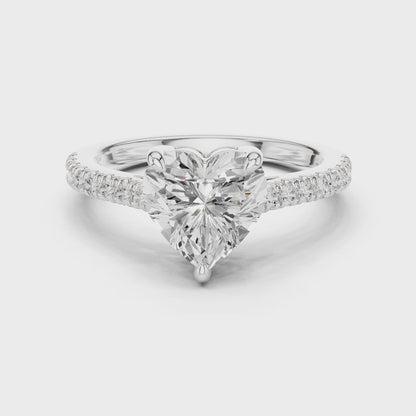 Amalfi Heart-Cut Pavé Diamond Ring