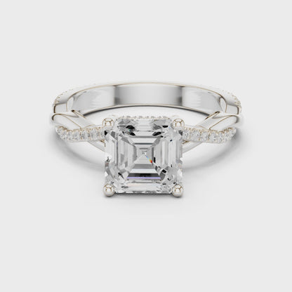 Jada Twilight Crisscross Asscher Diamond Pavé Ring