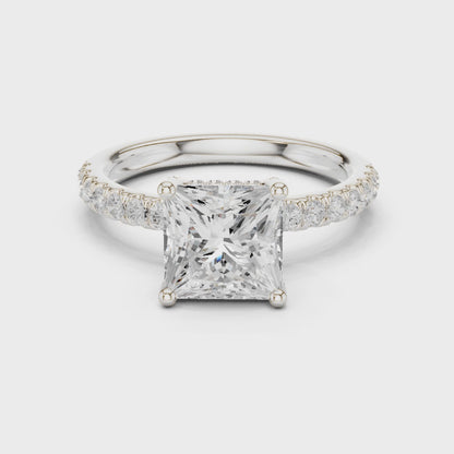 Joy Celeste Pavé Princess Diamond Ring