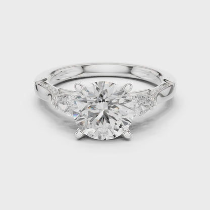 Hayes Trinity Radiance Round Diamond Ring