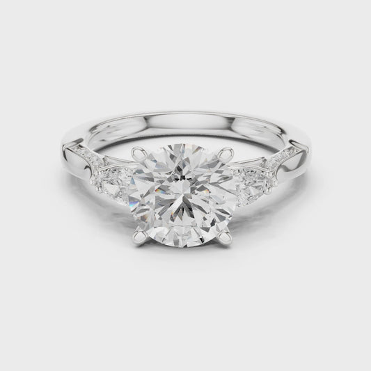 Hayes Trinity Radiance Round Diamond Ring