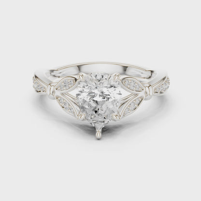 Reed Blossom Elegance Pear Diamond Ring