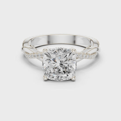 Kaya Twilight Crisscross Cushion Diamond Pavé Ring