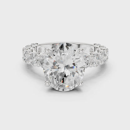 Olive Royal Grace Oval Diamond Ring