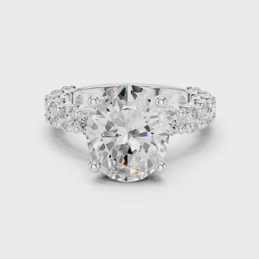 Olive Royal Grace Oval Diamond Ring