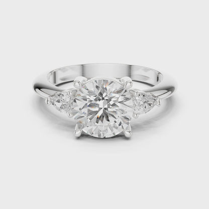Heritage Classic Round Diamond Three-Stone Ring