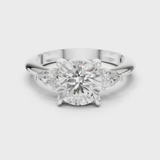 Heritage Classic Round Diamond Three-Stone Ring