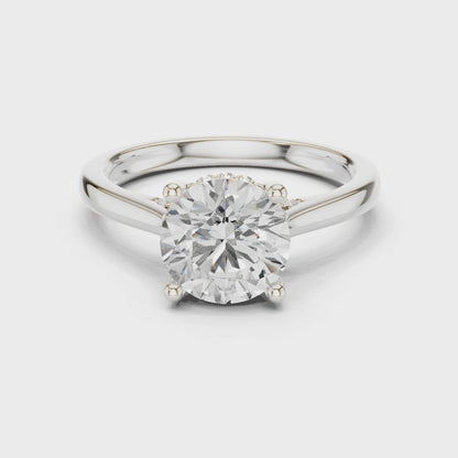 Zoe Aurora Split Shank Round Diamond Ring