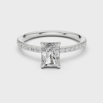 Hazel Celeste Pavé Radiant Diamond Ring
