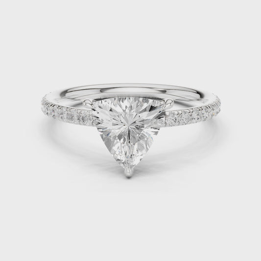Jade Celeste Pave Trillion Diamond Ring