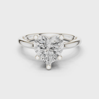 Heart Hidden Halo Ring