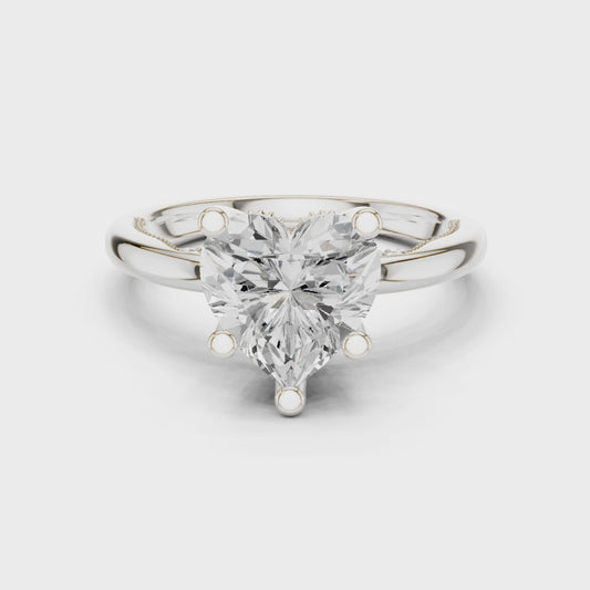 Heart Hidden Halo Ring
