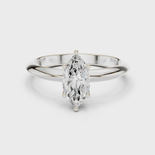 Solene Marquise-Cut Solitaire Diamond Ring