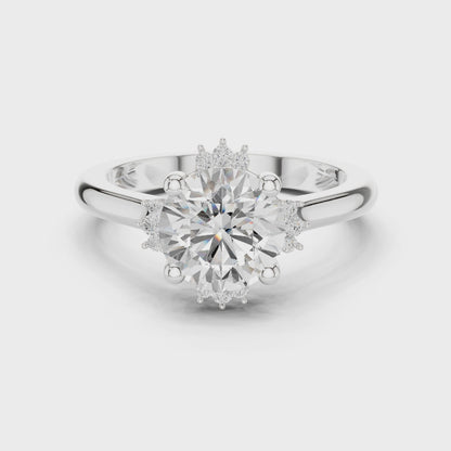Orbit Round Diamond Halo Ring