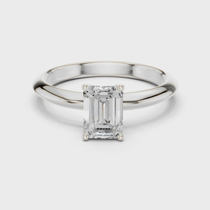 Rhodes Emerald-Cut Solitaire Diamond Ring