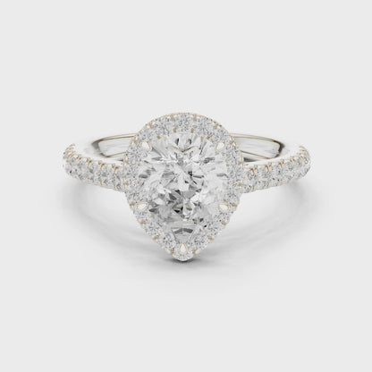 Nash Eternal Halo Pear Diamond Ring