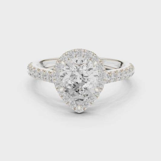 Nash Eternal Halo Pear Diamond Ring