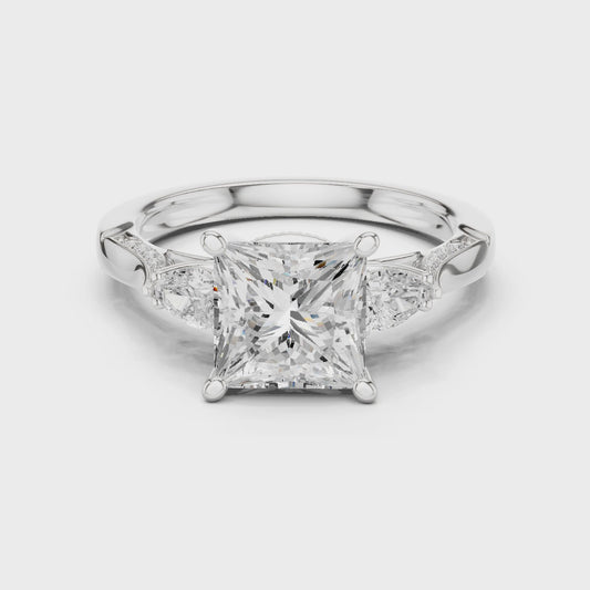 Grant Trinity Crown Princess Diamond Ring