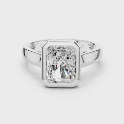 Voss Refined Radiant Bezel Diamond Ring