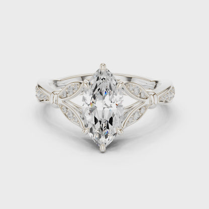 Sage Celestial Marquise Diamond Ring