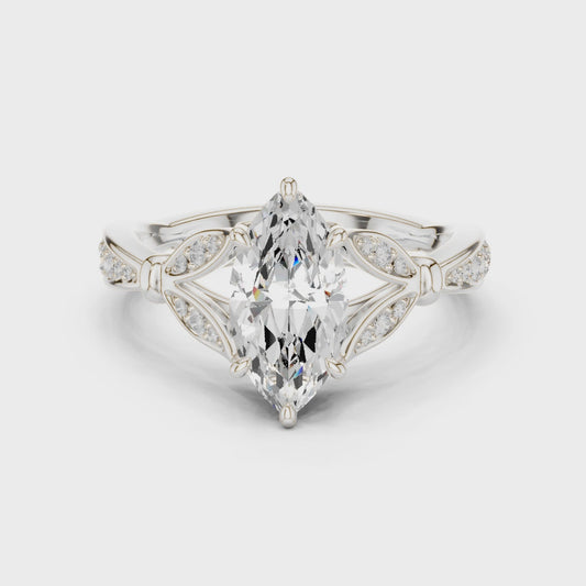Sage Celestial Marquise Diamond Ring