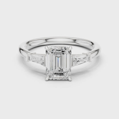Jack Regal Trinity Emerald Diamond Ring