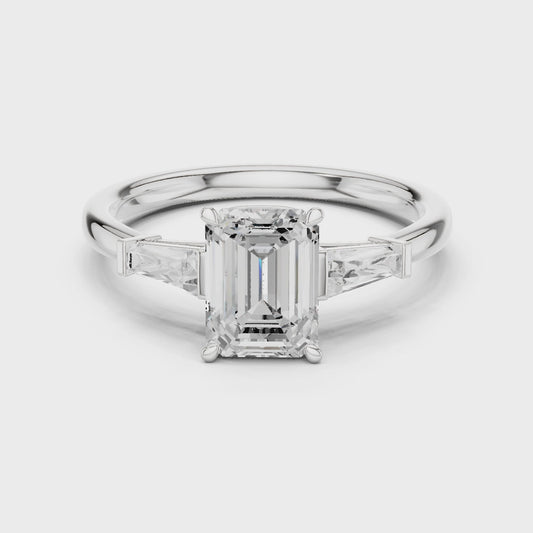 Jack Regal Trinity Emerald Diamond Ring
