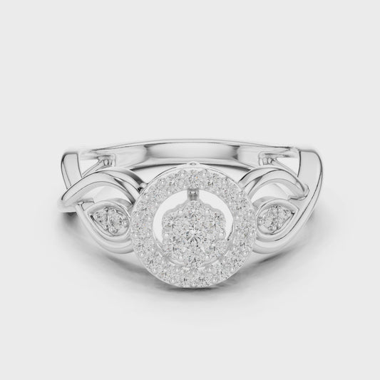 Radiant Halo Knot Lab-Grown Diamond Ring