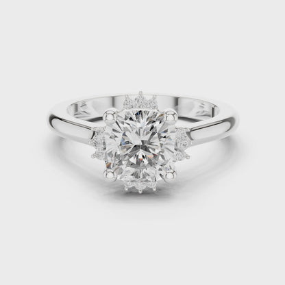 Sienna Cushion Diamond Halo Ring