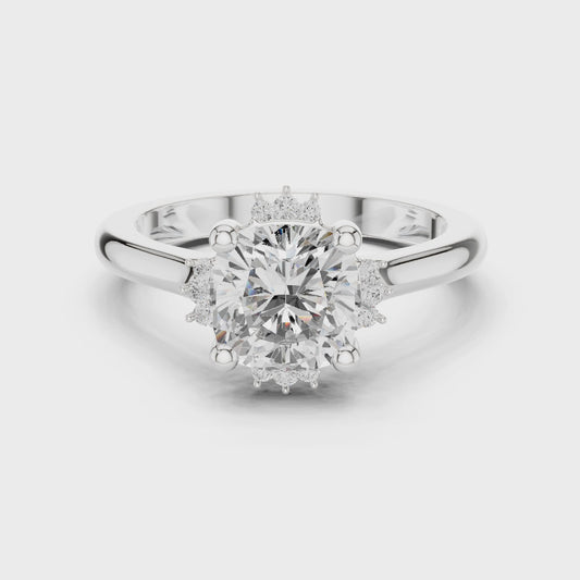 Sienna Cushion Diamond Halo Ring