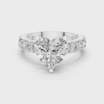 Cherish Romantic Heart Diamond Pavé Ring