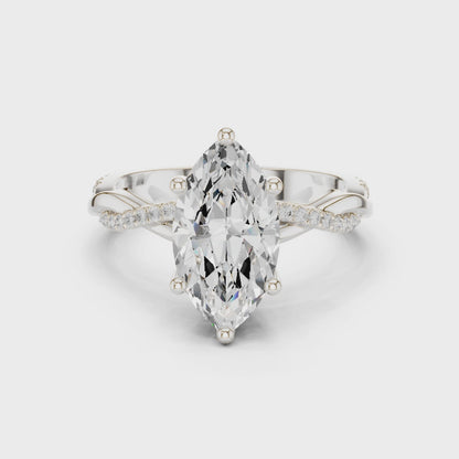Mona Twilight Crisscross Marquise Diamond Pavé Ring