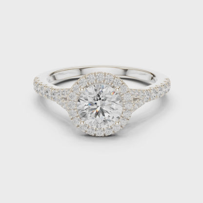 Round Brilliant Halo Ring
