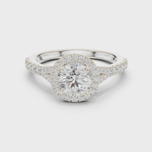 Round Brilliant Halo Ring