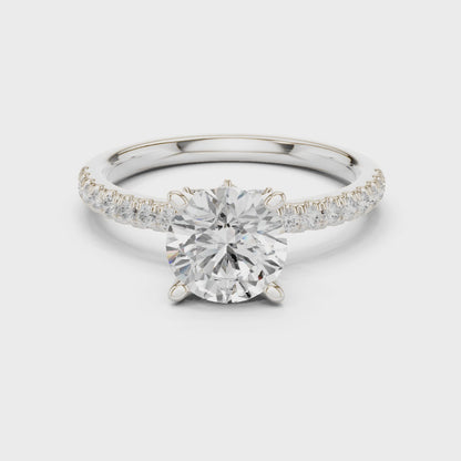 Beau Classic Pavé Round Diamond Ring