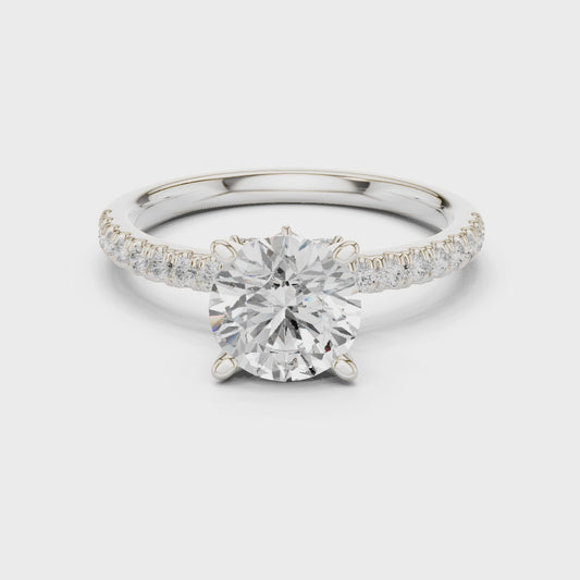 Beau Classic Pavé Round Diamond Ring