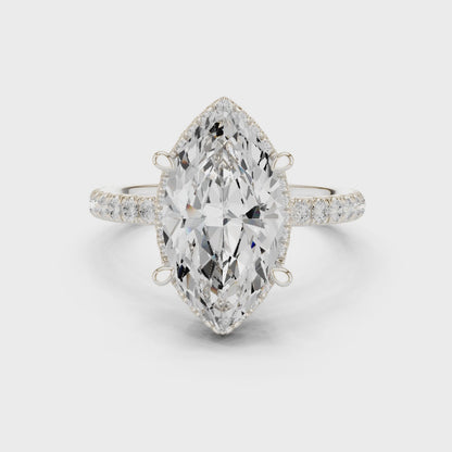 Rhys Celestial Marquise Halo Diamond Ring