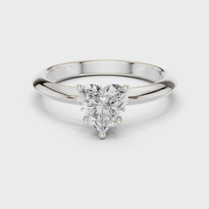 Milani Heart-Cut Solitaire Diamond Ring