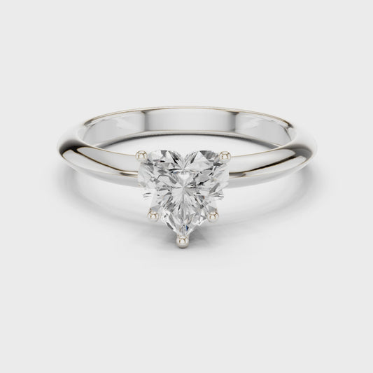 Milani Heart-Cut Solitaire Diamond Ring