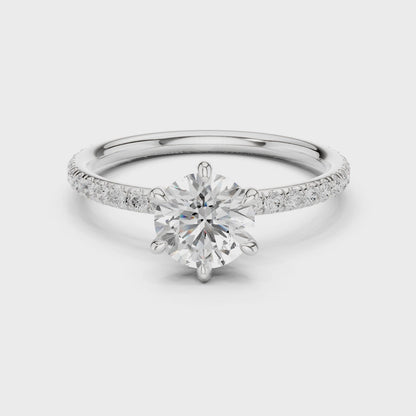 Ivy Celeste Pavé Round Diamond Ring