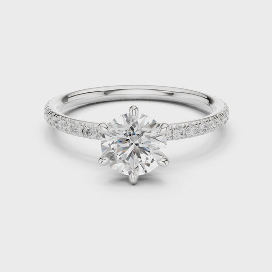 Ivy Celeste Pavé Round Diamond Ring