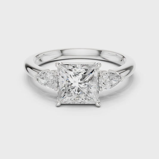 Victoria Regal Princess Three-Stone Diamond Ring