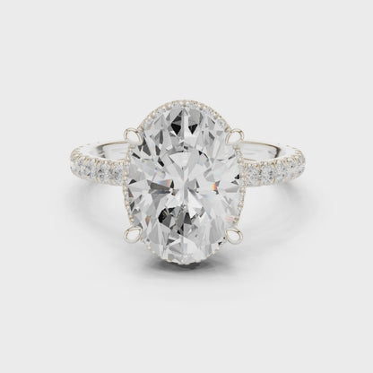 Sloane Aurora Oval Halo Diamond Ring
