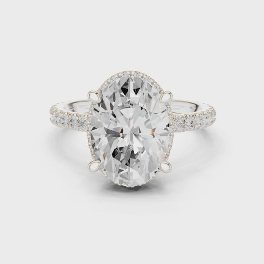 Sloane Aurora Oval Halo Diamond Ring